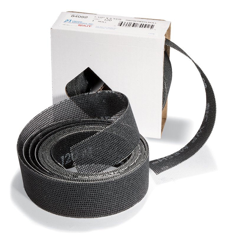 United Abrasives 81207 1-1//2/"x10 Yards Alum Oxide Mini Handy Shop Roll 120 Grit