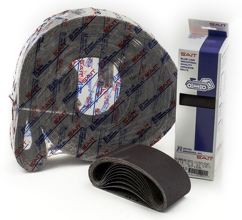 United Abrasives-SAIT 58180 AOX 4 X 21 24 Grit Blue Line Sanding Belt 5-Pack