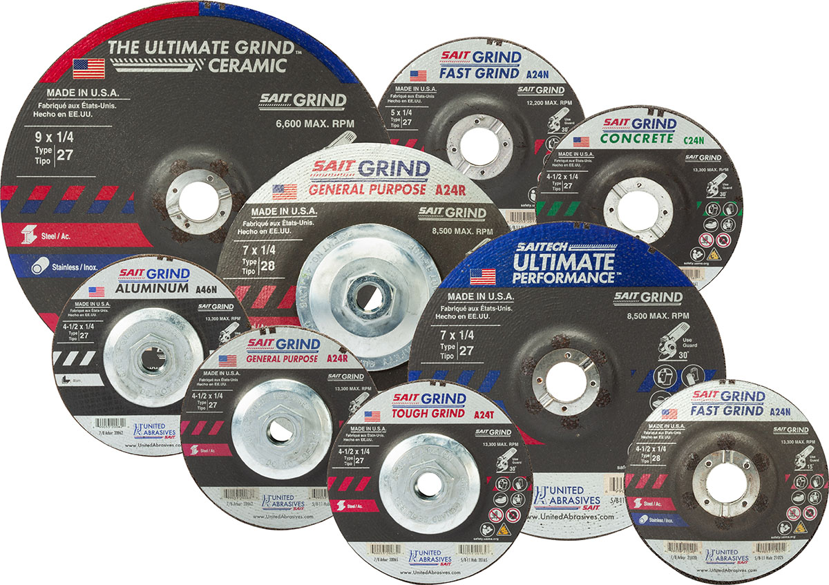 United Abrasives-SAIT 70099 2A Flap Wheel 10-Pack 40X 3 x 1 x 1/4 