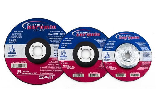 United Abrasives SAITlam UK Fiberglass Backing Sanding Disc 10-Pack SAIT 73717 7-Inch 80 Grit Zirconium United Abrasives