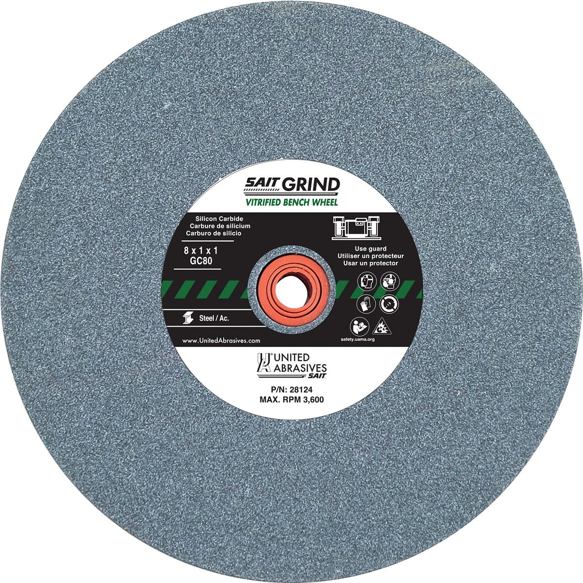 60# Green Silicon Carbide Grinding Wheel Bench Abrasive Wheels with High Grinding Accuracy and Good Roughness for Carbide Metal
